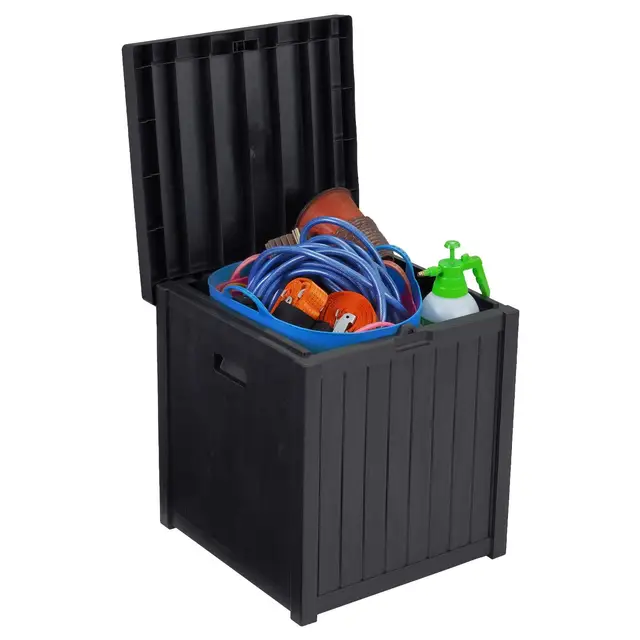 Outdoor Deck Box Waterproof Storage Box Easy Installation PP Deckbox for Patio Furniture Garden Tools Outdoor Cushions