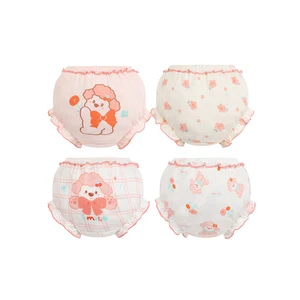 High Quality Cute Cartoon Kids Cotton Little Girl Reusable Briefs Panties Baby Girls Underwear