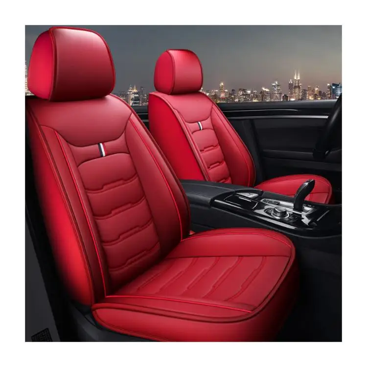 Lulu an Front Back Dog Car Seat Covers Breathable Leather Seat