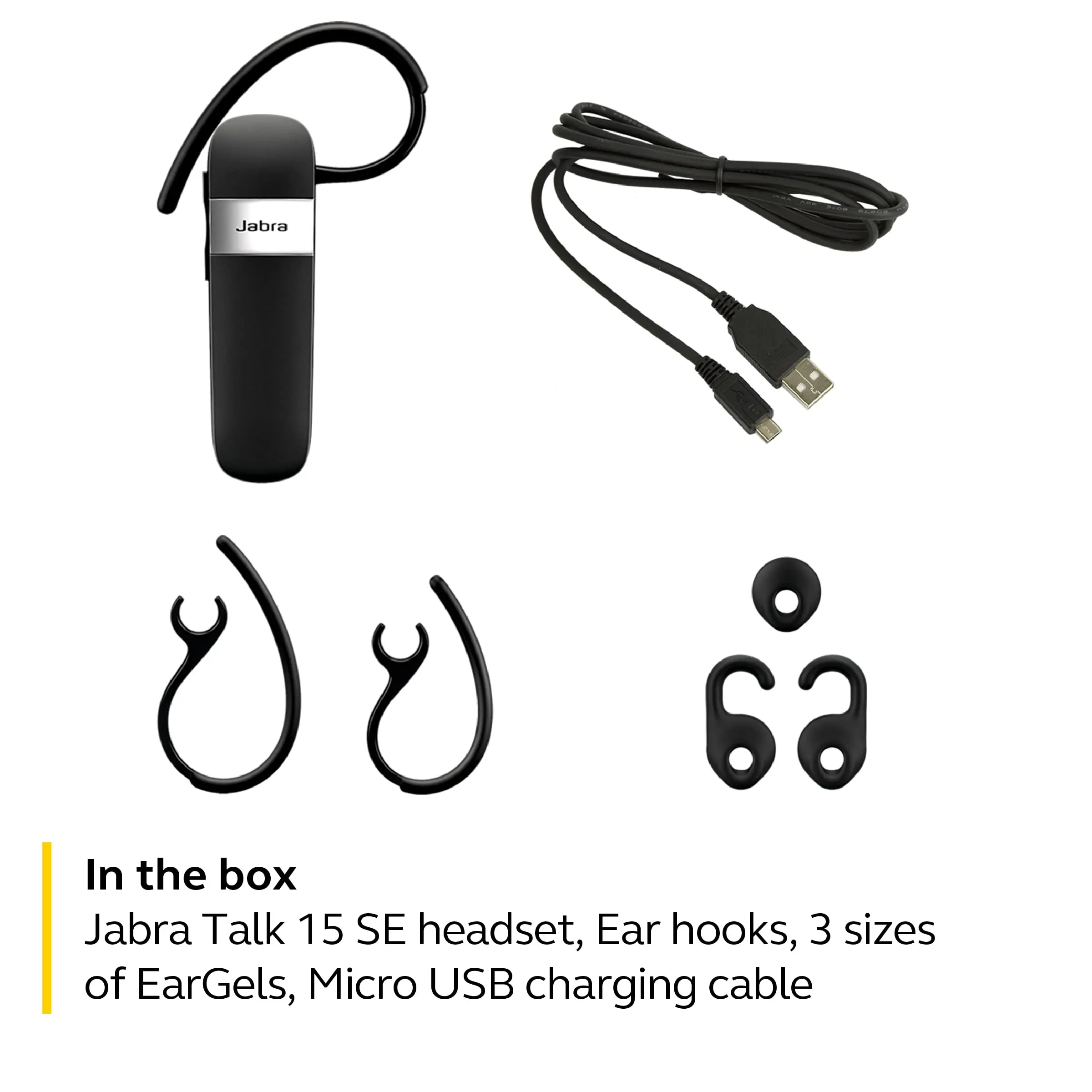 Jabra Talk 15 SE ブラック　新品 Jabra Talk 15 SE - Wireless Bluetooth Headset with ANC