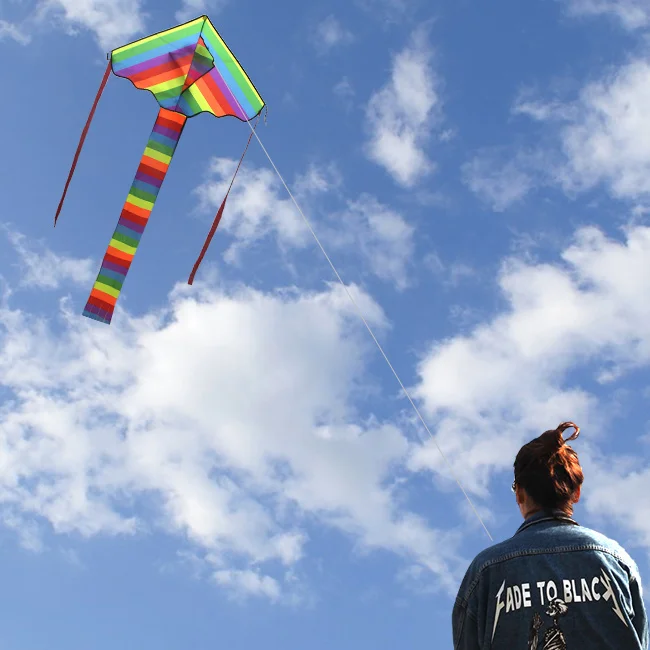 New Design of Factory Direct Sales Triangle  Large New Model Rainbow Kite