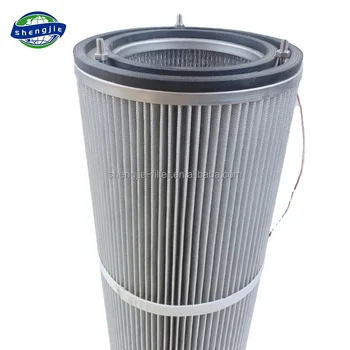 Industrial Pleated Dust Collector Filterscrew Top Head Dust Filter Cartridge Bottom Load element