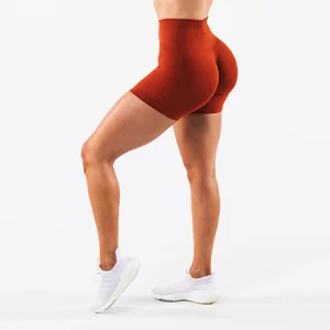 Custom logo Sports Butt Fit Yoga Seamless Scrunch Gym Fitness Women Yoga Tights Shorts Amplify Contour Shorts