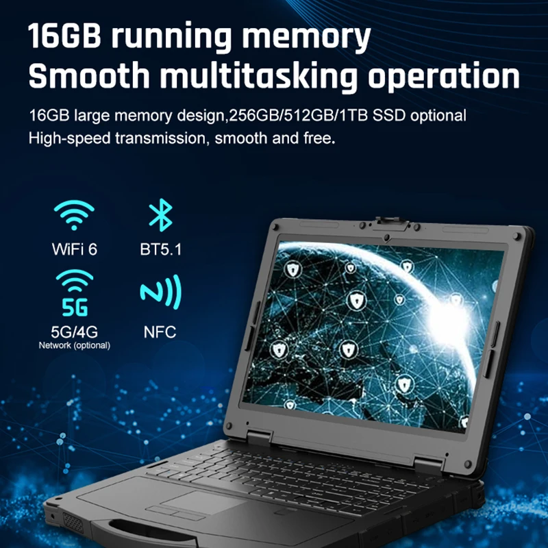 15.6 Inch Ip68 Computer Rugged Rug Laptop Mobile Portable Durabook Industrial Rugged Laptop
