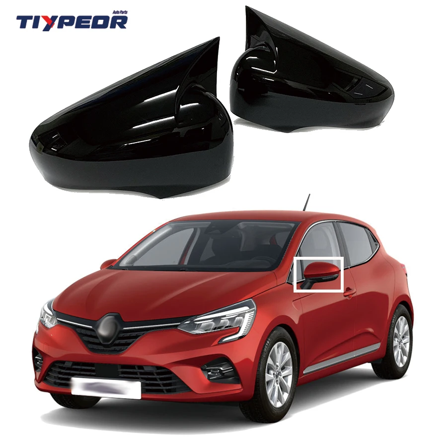 For Renault Clio 4 2012 - 2019 Door Side Rearview Mirror Cover Cap Trim Pair With Light Gap Automotive Accessories details