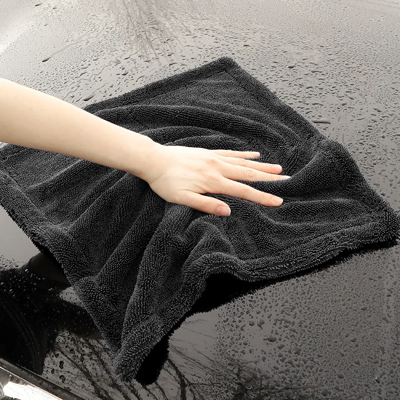 JF Mark Microfiber Jumbo Size Double Sided Car Towel - 36" X 25" Gray, 1300 GSM, Premium XL Plush, Maximum Absorbency, Quick Drying, Soft And Edgeless