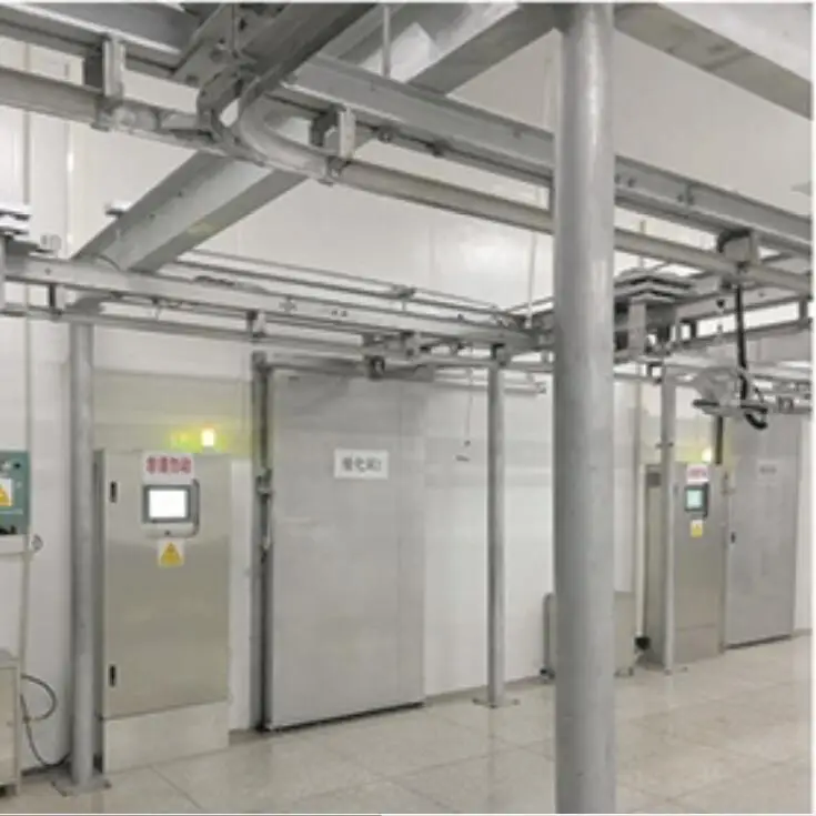 Meat plant freezing and thawing machine