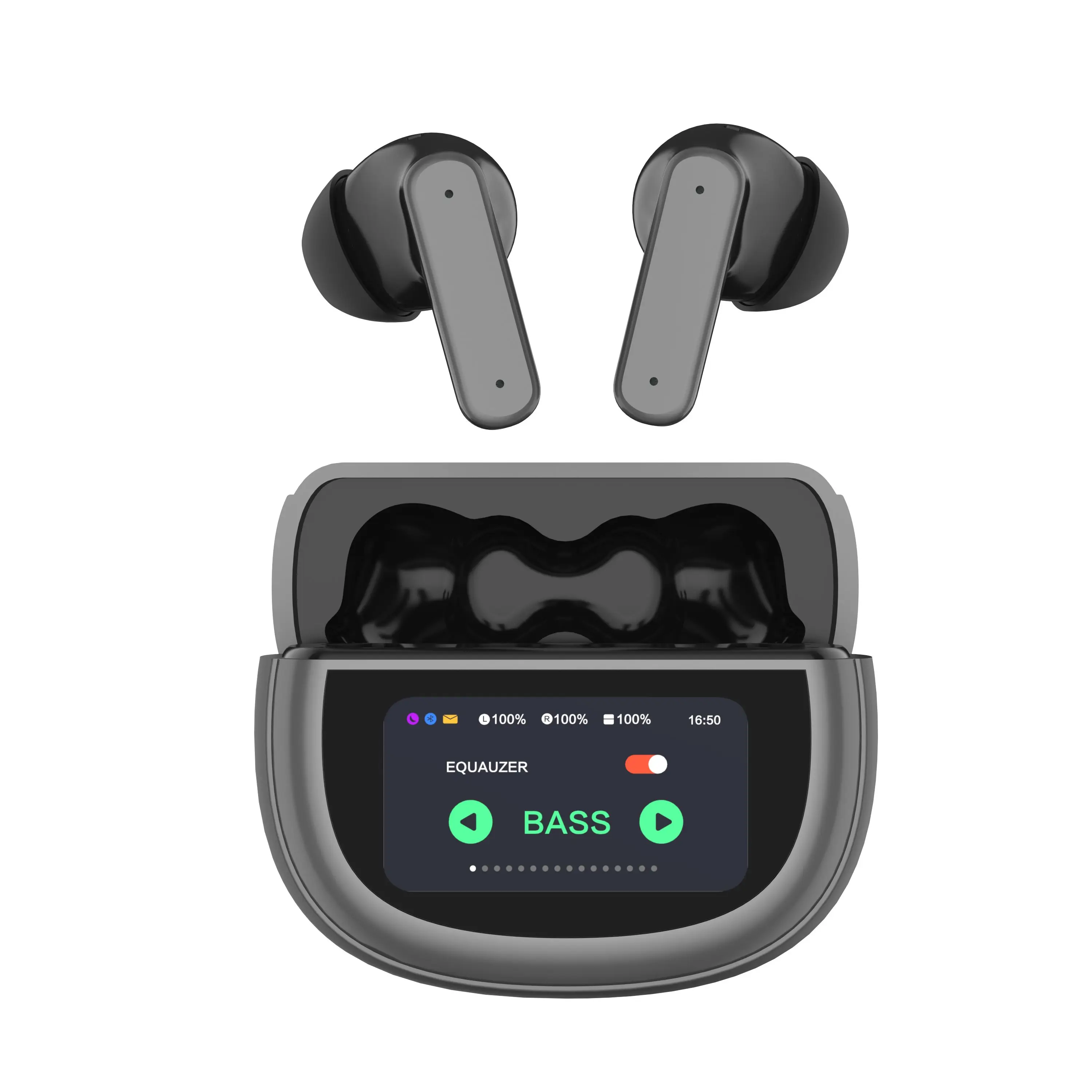 New Wireless  Earphone Charging Case with LED Touch Screen ANC Noise Reduction HD Call TWS Earbuds Surround Sound Earphones