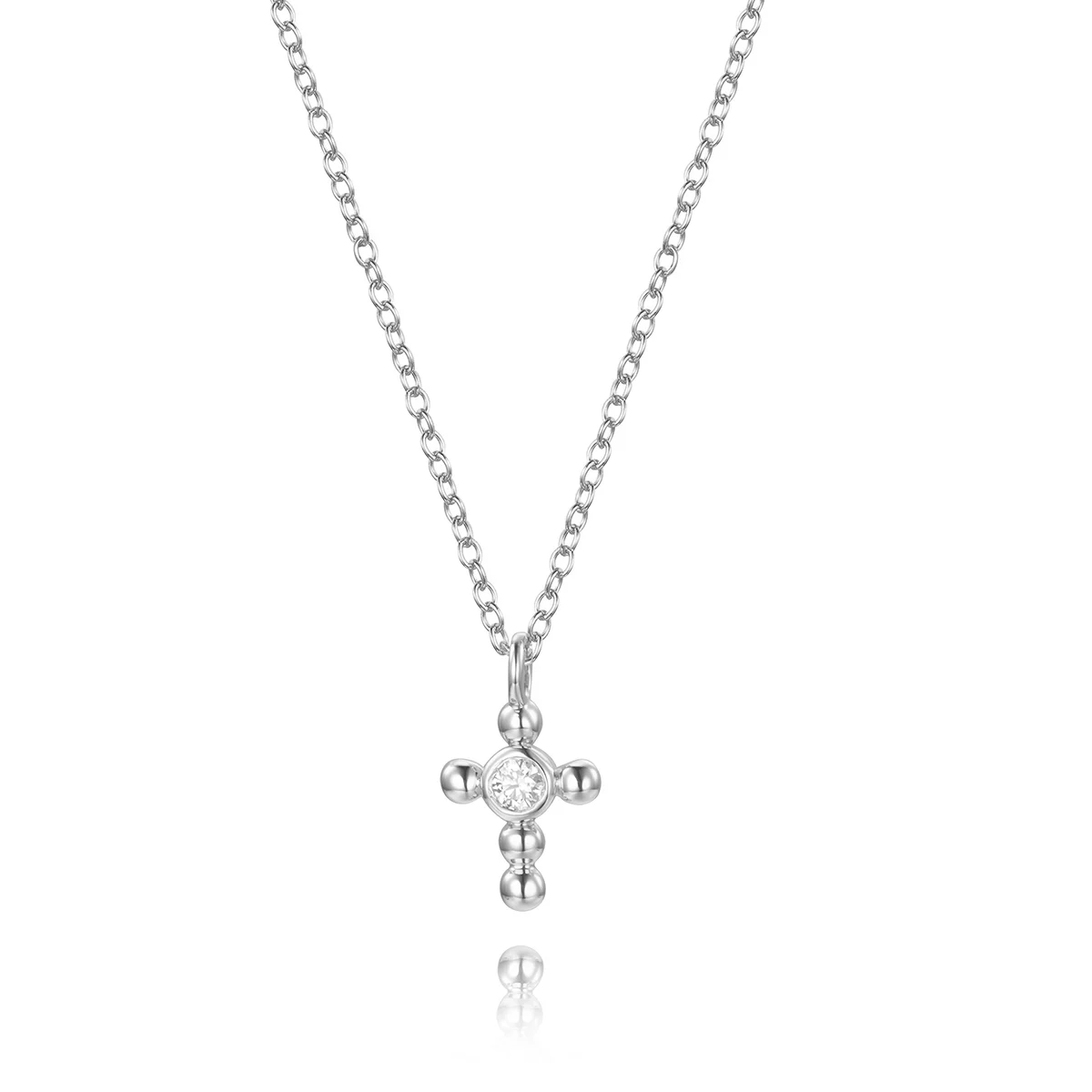Vlove Jewelry Ball Cross Design Elements Diamond Necklace Elegant