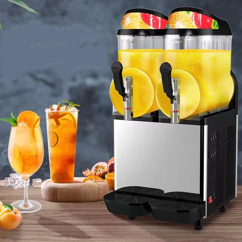 3 Tanks Ice Slush Machine Snow Melting Commercialfrozen Drink Slush Machine