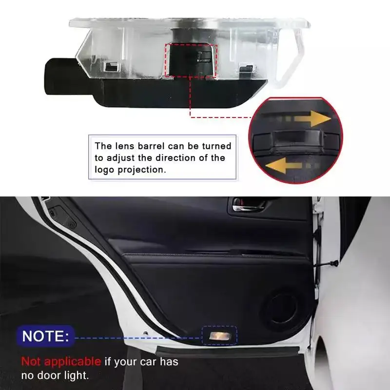 Hd Led Logo Spot Projector Decorative Ambient Light Car Door Light for Fiat 500x Punto Led Welcome Lamp