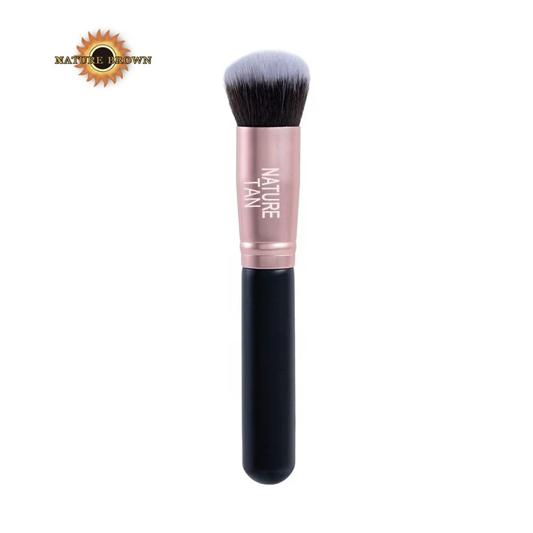 Wholesale Face Tanning Brush Kabuki Foundation Portable Organic Vegan Black Matte Single Makeup Brus