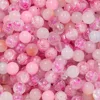 Rose-red bursting glass beads