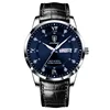14 Cinturino in pelle blu argento