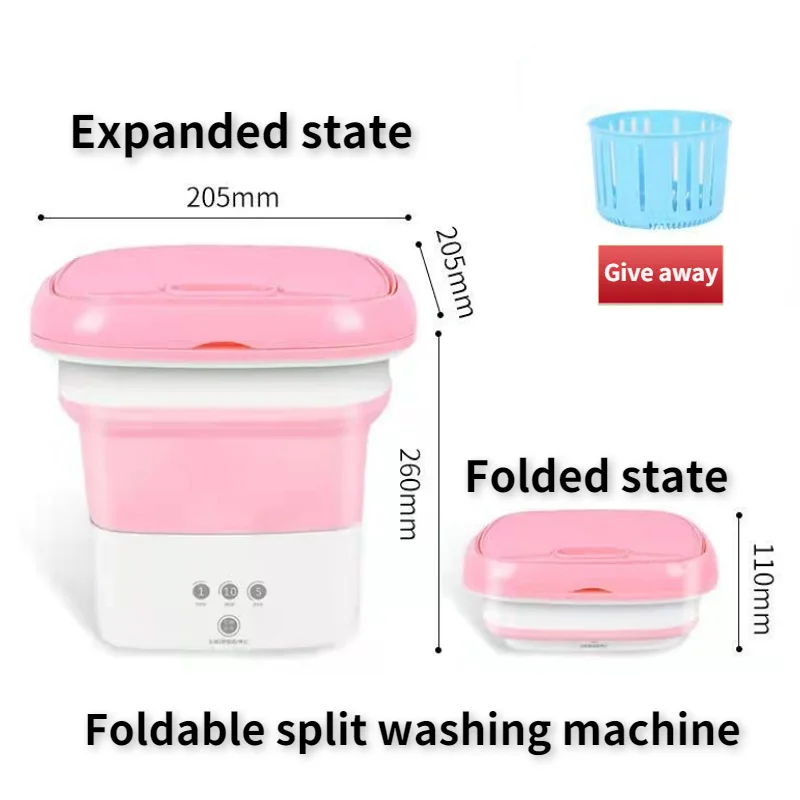 In stock Silicone Electric Mini Foldable Washing Machine Mini Washing Machine Portable For Traveling