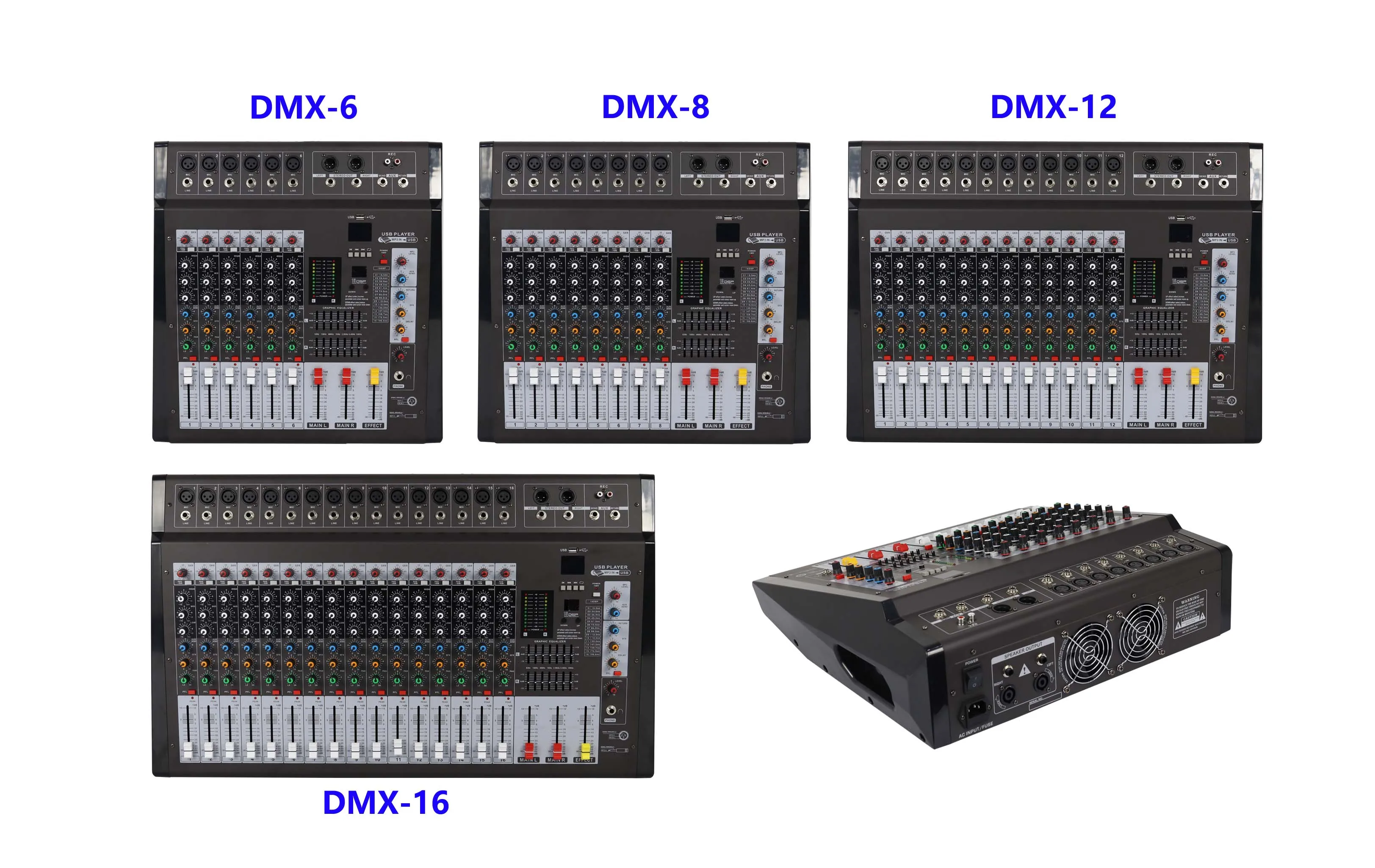 350w 16 Channel Console Mixing 16 Dsp Effects Usb Interface Sound Power Audio Mixer