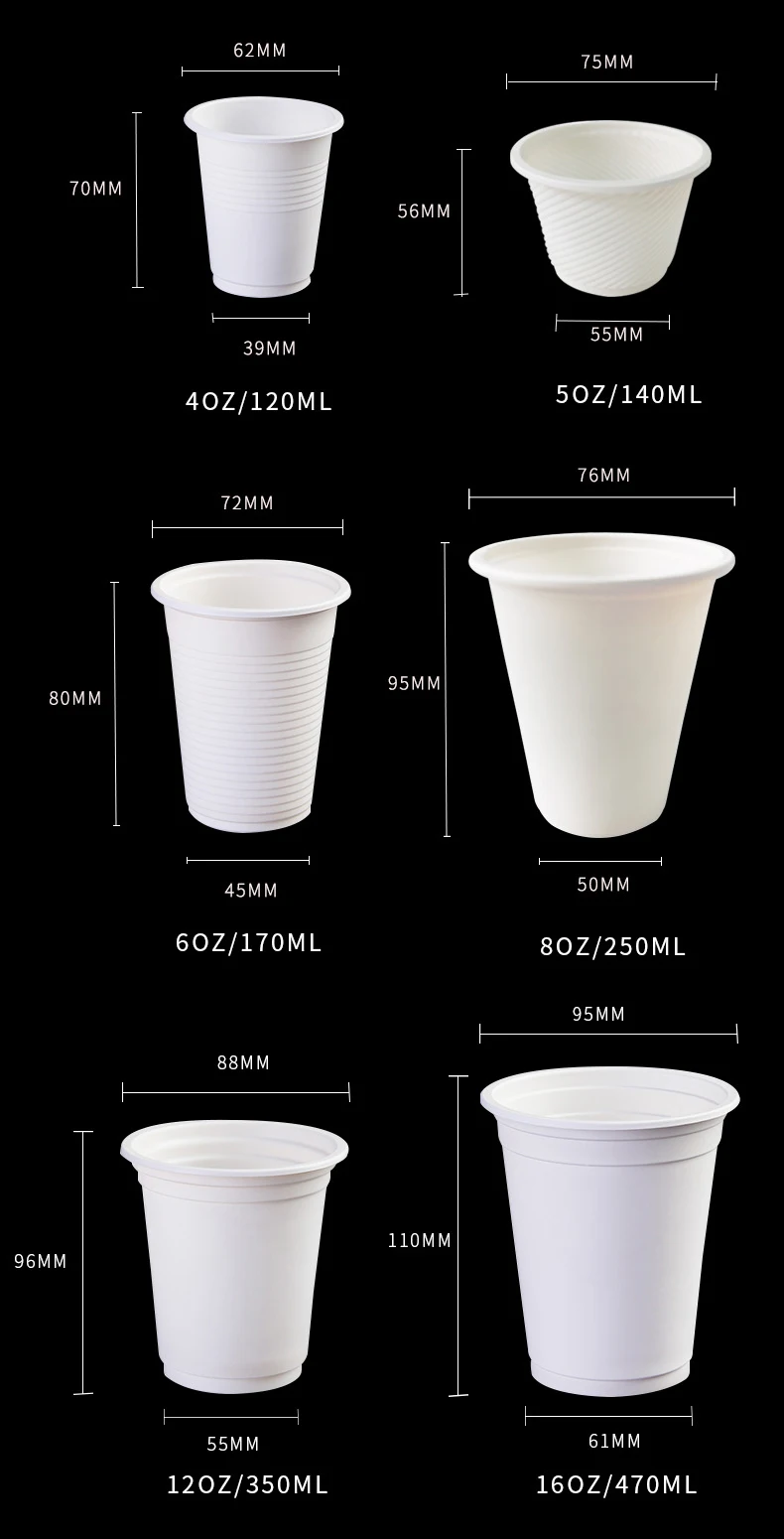 Eco-friendly 100% degradation pla custom print biodegradable pla lined disposable coffee paper drink cup paper cup