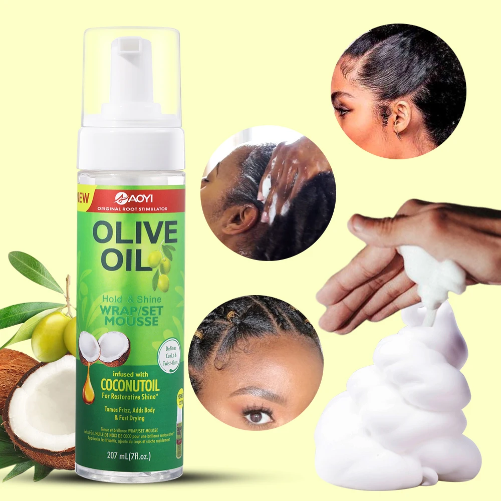 Factory Customized Extra Strong Hold Olive Oil Foam Hair Wax for Men Hair Spray Mousse Wax
