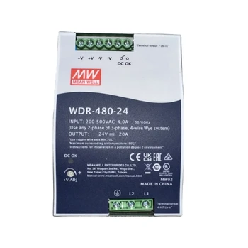 Mean Well WDR-480-24 With PFC Function 24V 20A 48V Output Din Rail Industrial 480W Power Supply