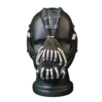Black  Bane Cosplay Face Mask PVC Soft Helmet Replica Halloween Props Accessory for Adult