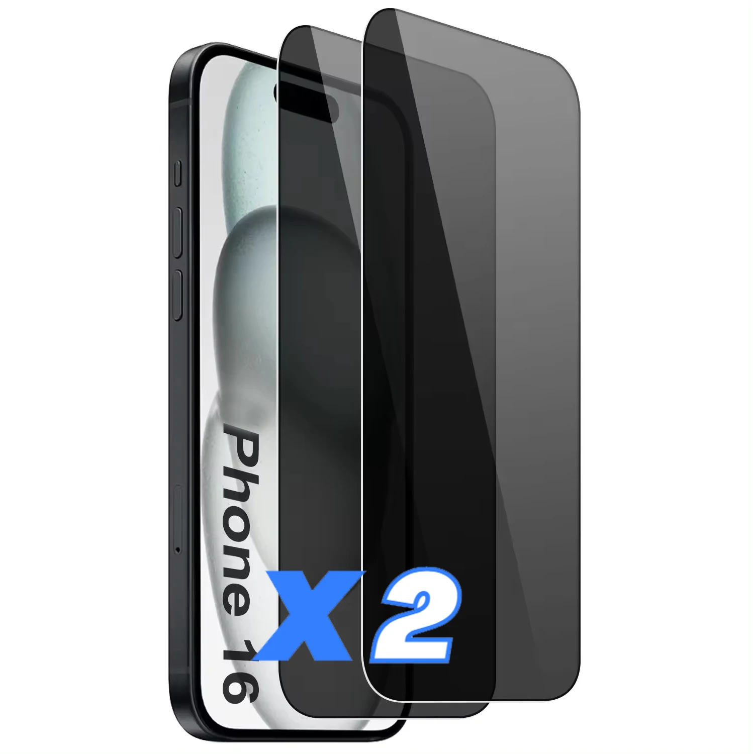 2 Packs Privacy Screen Protector for iphone 16 pro max  9H Tempered Glass Phone Privacy Screen Protector