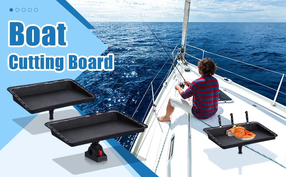 Boat Cutting Board Bait Table Filet Board for Fish Cleaning Station White Fishing Fillet Table