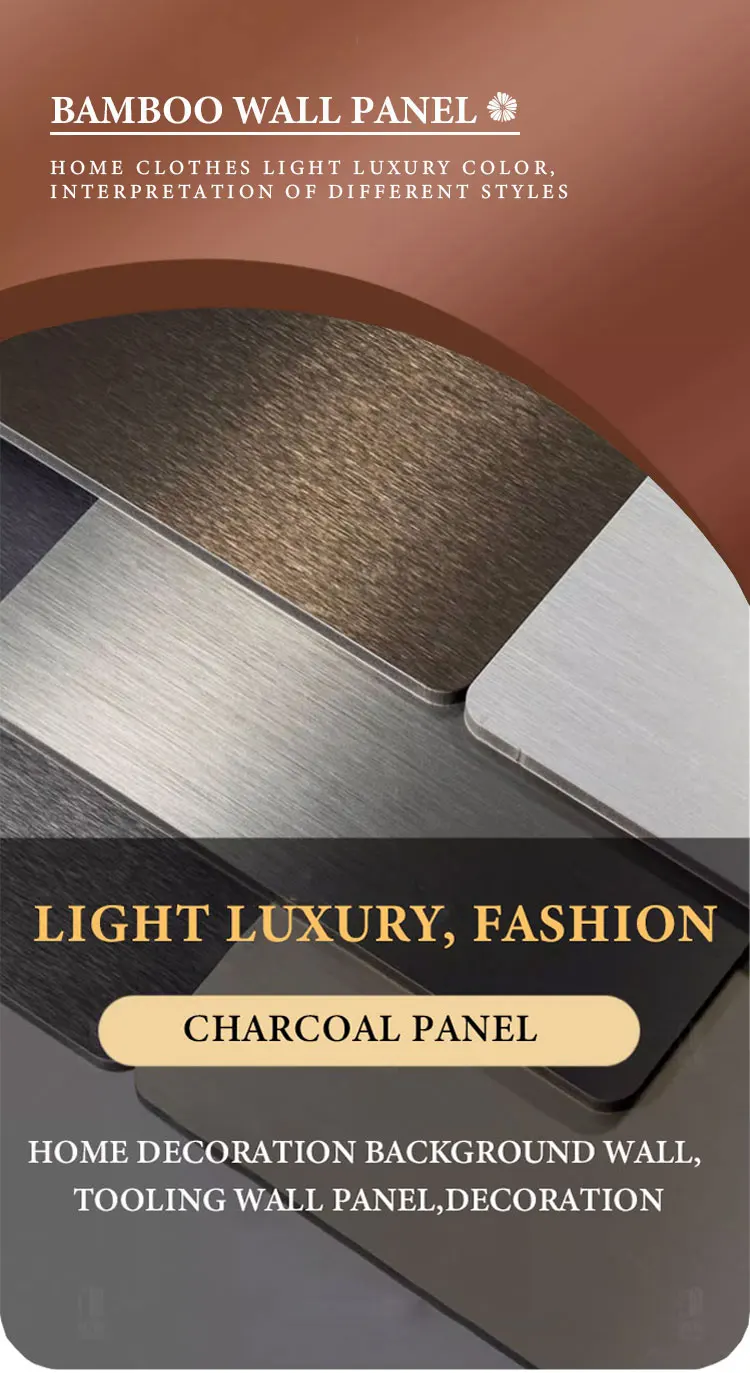 Coextruded Wall Panel Wood Veneer Background Wall Wpc Wall Panel Bamboo