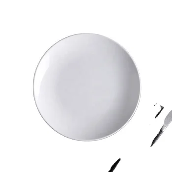 Manufacture Restaurant Tableware 13 Inch White Round Melamine Charger Plate