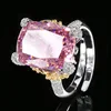 Ice Flower Cut Deep Powder Diamond Ring