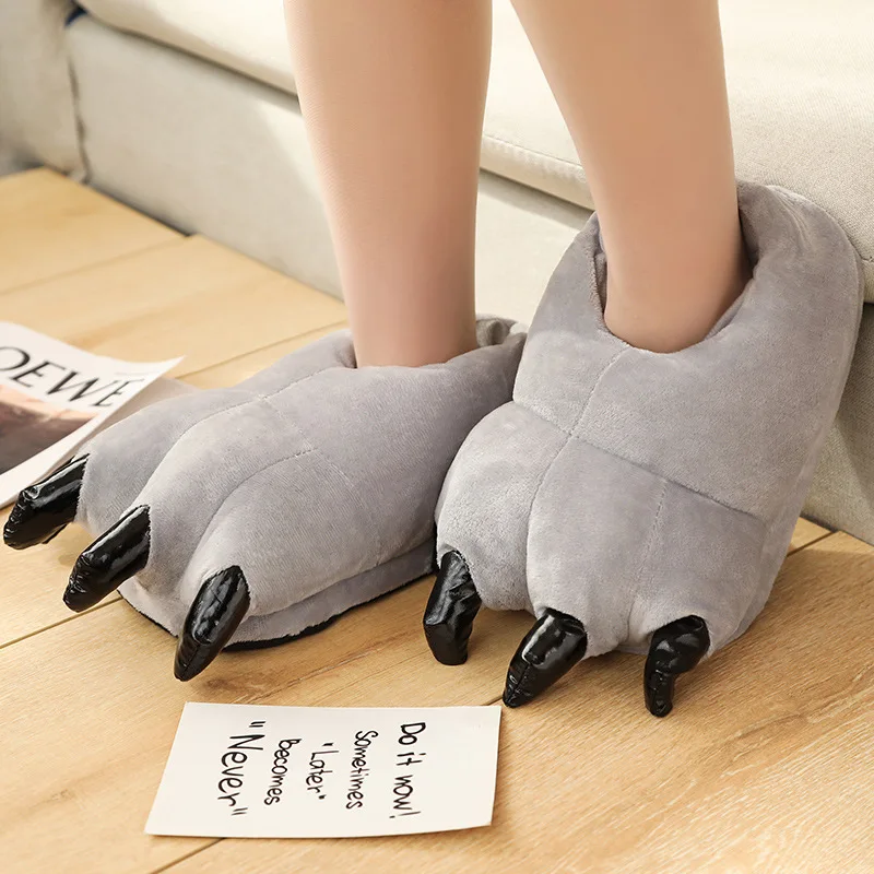 House Unisex Animal Furry For Women Men Grizzly Bear Paw Slippers - Buy  Women House Slipper Plush For Girls,Furry Warm Sandals Slippers,New  Arrivals Slippers Product on 