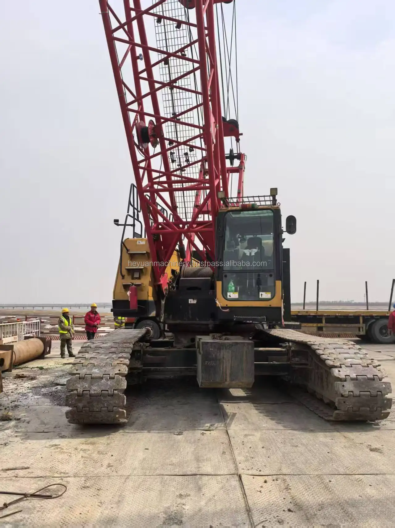 SANY 75TON USED CRAWLER CRANE SCC750A-6 Used lattice boom crane Good crane 75T SANY