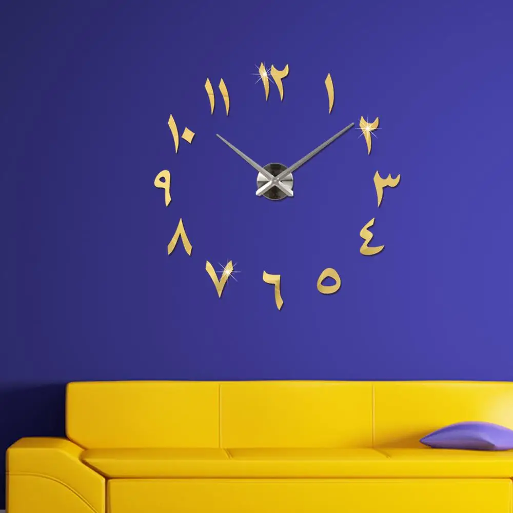 DIY 3D новинка современный дизайн цифровой и аналоговый бесшумный настенный будильник