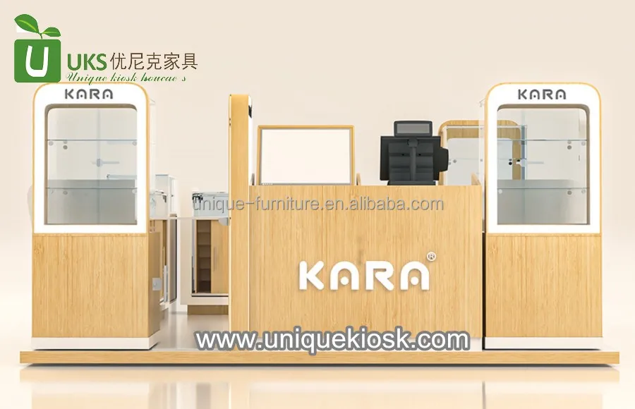 Modern Cell Phone Charging Station Kiosk Mall Retail Mobile Phone Booth Glass Cabinet Accessories Display Stall for Sale