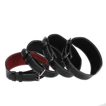 Custom Logo Cowhide Gym Leather Powerlifting Exercise Belt for Women Breathable Fitness Accessories for Weight Lifting