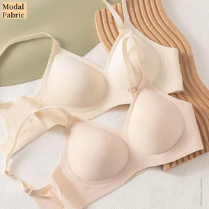 Sujetador De Spandex Model Factory-Source New Style Soft Modal Spandex Push-Up Bras Seamless Jelly Bra Breathable Wire-Free Bra