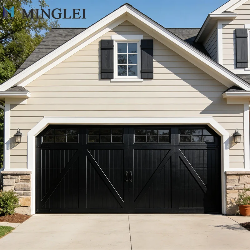 Vrata garaže v sodobnem slogu iz jekla, trpežna izolirana jeklena vrata garaže za hiše