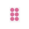 Pink circular stickers six dots