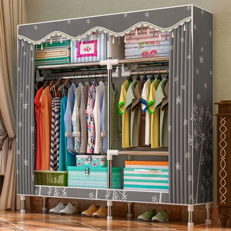Free Sample Wardrobe Clothes Lowes Storage Organizer Wood Wooden Rack Manufacturer Plastic Closet Portable for Small Space