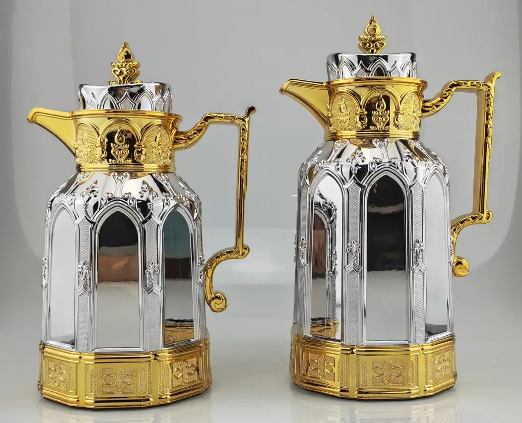 Custom Arabic Luxury Gold Dalllah Tea Set Vacuum Flask Coffee And Coffee Pot In Stock Buy