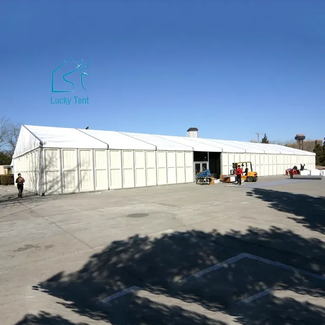 Outdoor High Quality Aluminum Structure Industrial Workshop Warehouse Storage Tent With ABS Hard Wall