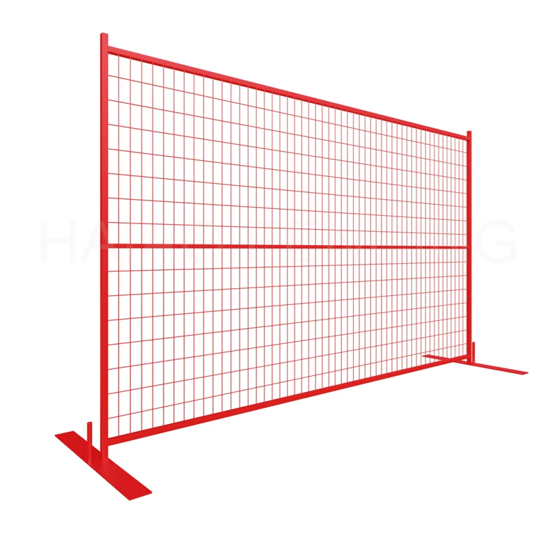Powder coating temporary construction fence panels Height 8’/2430mm*9.5’/2900mm width tubing 1.2"/30mm with 1.5mm thick