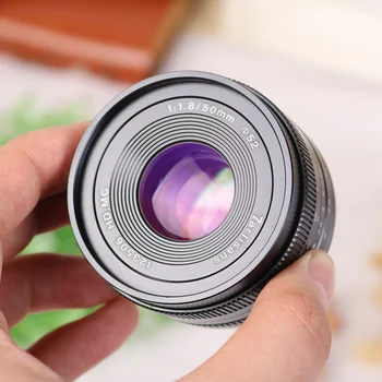 7artisans 50mm F1.8 Lens Large Aperture Manual Micro Fixed Focus Portrait Lens for Lente Canon Sony M4/3 Camera 7artisans