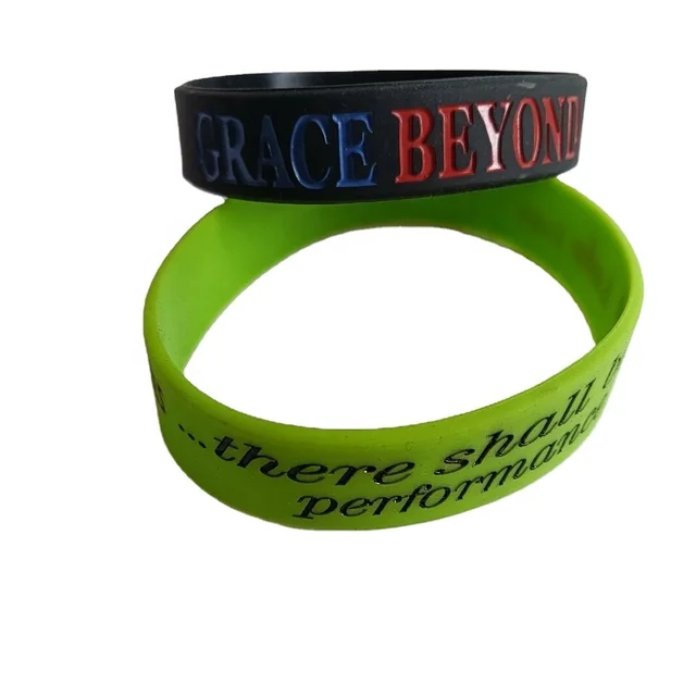 high quality silicone custom wristband with logo for advertising rubber silicone bracelet