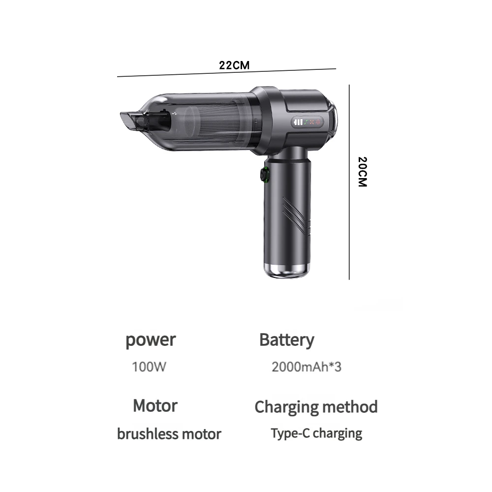 Portable Vacuums Car Cleaner Dc12v High Power Handheld Mini Cordless Vacuum Cleaner for Car Powerful Vacuum Cleaner for Car - view 6