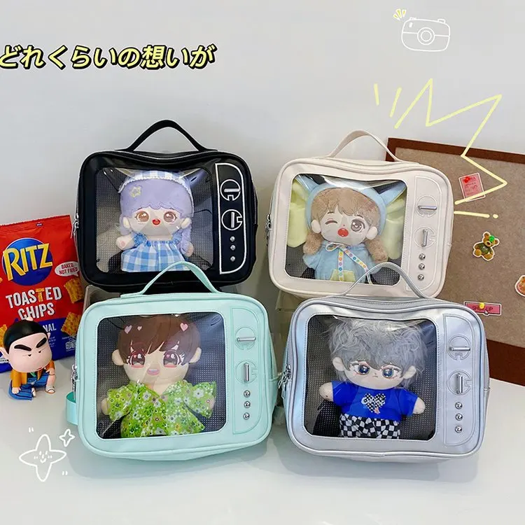 Custom Shape TV  Ita Bag Custom Ita Bag Transparent Pvc Cute Messenger Ita Bag for Lady and Girls