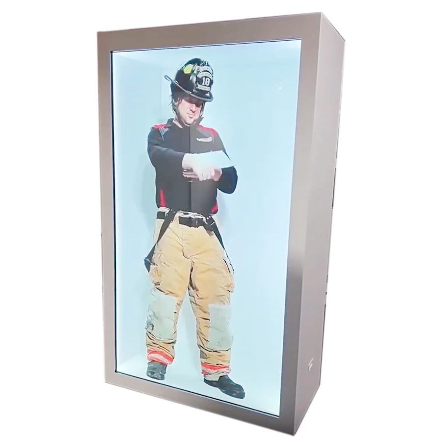 86 Inch Indoor 3D Hologram Interactive Video Holographic Touch Screen Box Lcd Transparent Holobox Display Cabinet showcase