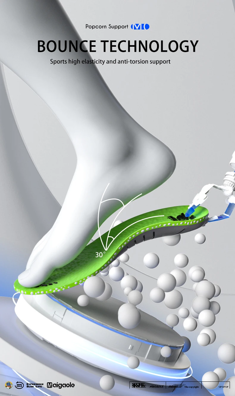 Popcorn ETPU Sports Comfort Insoles with Arch Support