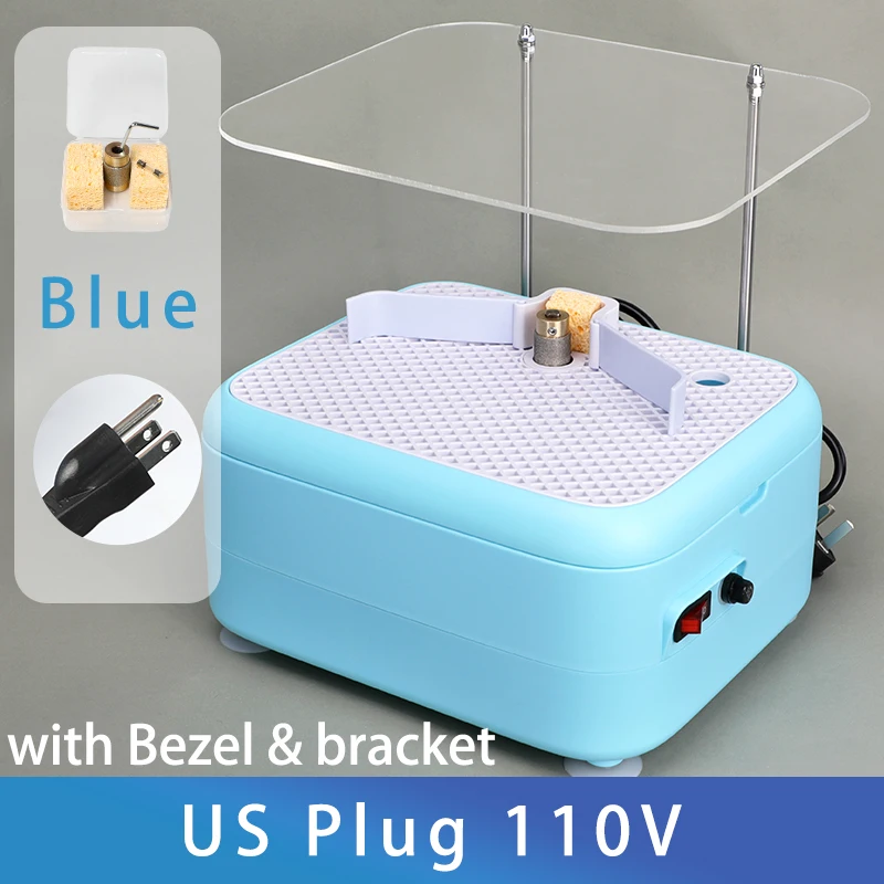 Portable Stained Glass Grinder, 110V Diamond Glass Red Grinding Machine, 4200r/min Mini Automatic Water Stained Glass Grinder, DIY Desktop Grinding Ma