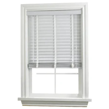 New arrival privacy protection motorized  Tuya 50mm fauxwood  and horizontal basswood  blinds