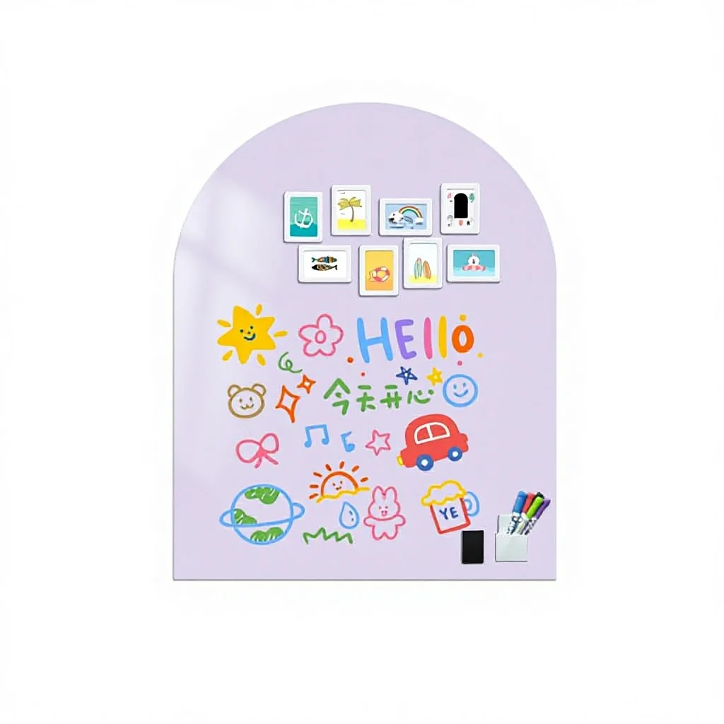 Cross-border Explosive Arch Shape Magnetic Color Board Wall Sticker Cute Fun Children's Home Graffiti Wall Whiteboard Aspiration